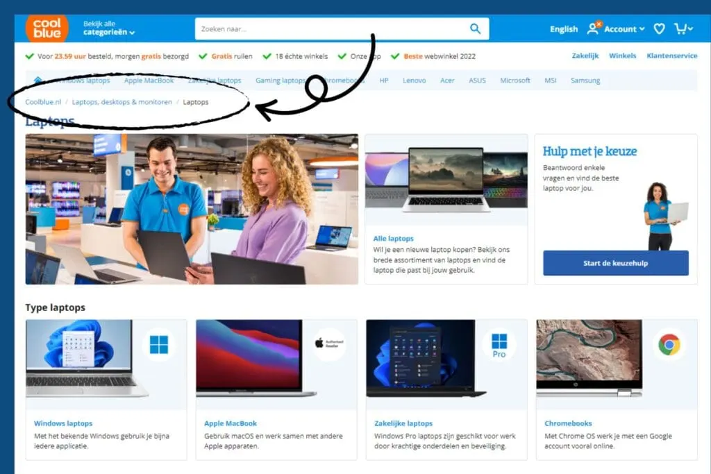 screenshot-voorbeeld-breadcrumbs--met-pijl-wijzend-naar-breadcrumbs
