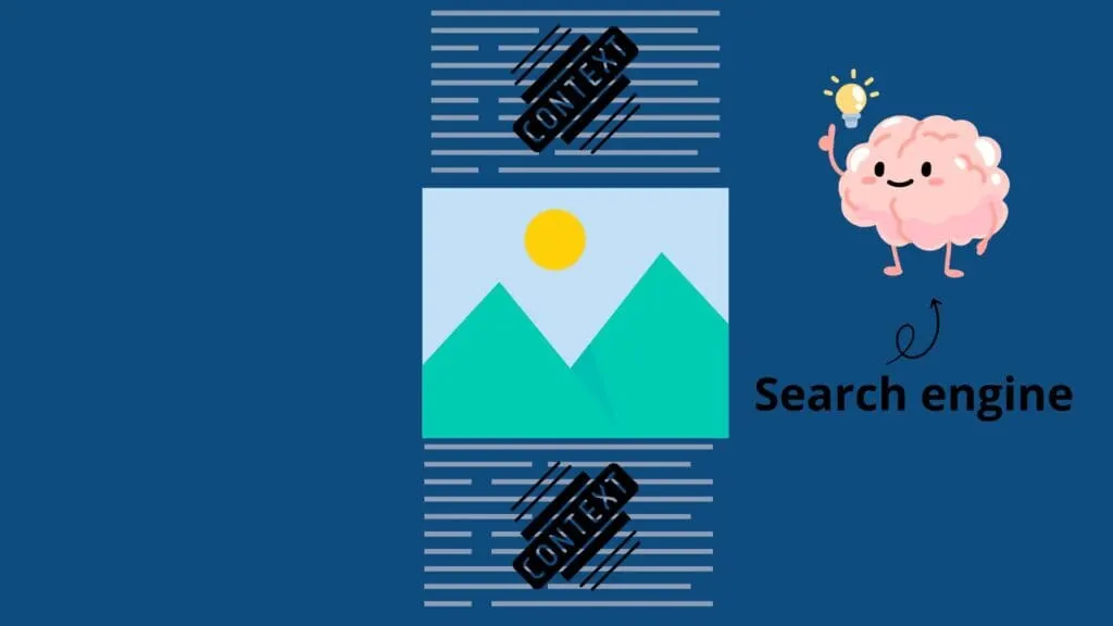 illustratie-search-engine-begrijpt-context-rondom-afbeelding